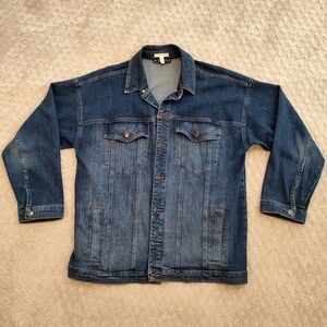 Eileen Fisher Organic Cotton and Spandex Denim Jean Western Jacket Size M